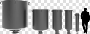 Blowdown Vent Silencer Size Comparison Compressed   Mobile Phone  HD Png Download