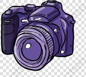 Cartoon Hand Painted Purple   Canon Camera Png Icon  Transparent Png