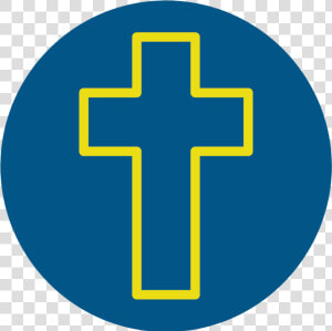 Line Icon Of Christ S Cross   Christianity  HD Png Download