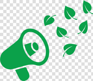A Megaphone Spreading Leaves  HD Png Download