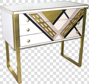 1990s Italian Unique White Black And Gold Chest Or   Transparent Png Gold Sofa  Png Download