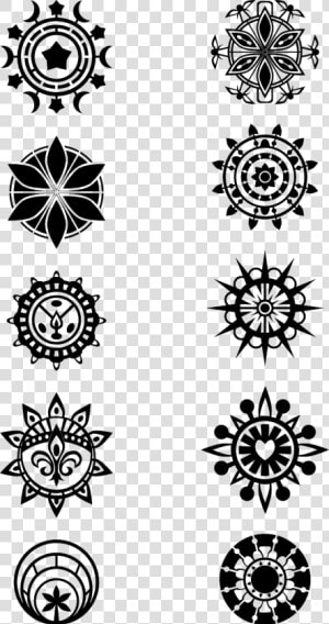 Visual Arts flower temporary Tattoo   Coreldraw Design Black And White  HD Png Download