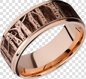 Rose Gold Aspen Tree Ring   Titanium Ring  HD Png Download