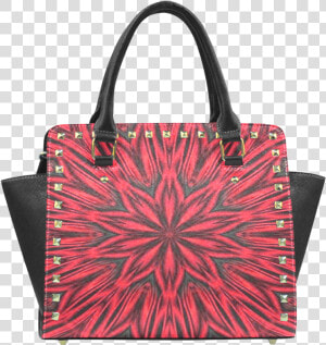 Red Tiger Stripes Rivet Shoulder Handbag   Handbag  HD Png Download
