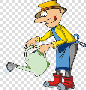 Gardener  Garden  Gardening  Watering Can  Watering   Gardener Clipart Png  Transparent Png