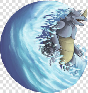 Rhydon Used Surf By Kenisu Of Dragons   Illustration  HD Png Download