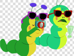 Julius Jr Characters Sylvia And Gloria The Caterpillars   Caterpillar  HD Png Download