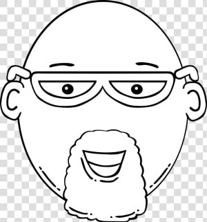 Man S Face From Worldlabel Clip Arts   Man With Eyeglasses Clipart Face Black And White  HD Png Download