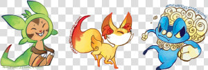 Chespin Fennekin Froakie Png  Transparent Png