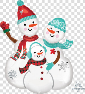 Muñecos De Nieve Familias  HD Png Download