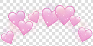  heart  hearts  pinkhearts  pinkheart  glitter  crown   Pink Heart Emoji Transparent  HD Png Download