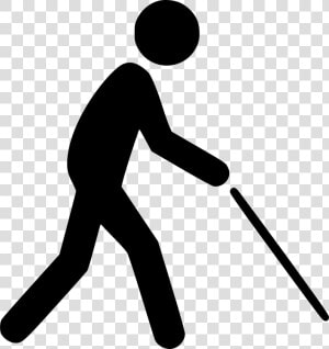 Transparent Blind Leading The Blind Clipart   Blind Man Silhouette Png  Png Download