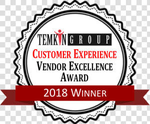Temkin Group S 2018 Customer Experience Vendor Excellence   Round Border Black And White  HD Png Download