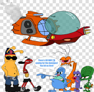 Six Aliens  Two Busted Spaceships By The Man Of Tomorrow  HD Png Download
