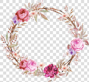 Pink Ornaments Wallpaper  Flower Border Png  Floral   Floral Frame Png  Transparent Png