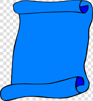 Scroll Paper Blank Free Picture   Blue Paper Clip Art  HD Png Download