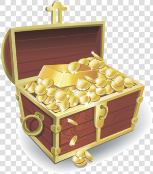 Buried Treasure Gold   Gold Bars Treasure Chest  HD Png Download