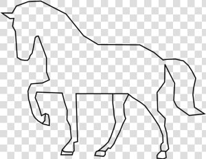 Horse Pony Silhouette Clip Art   Pony Outline  HD Png Download