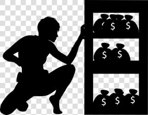 Rob  Thief  Burglar  Silhouette  Trying  Break  Safe   Anti Theft Tips  HD Png Download