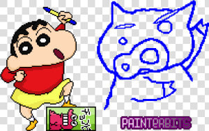 Shin Chan Pixelart Painterbits 68264   Cartoon  HD Png Download