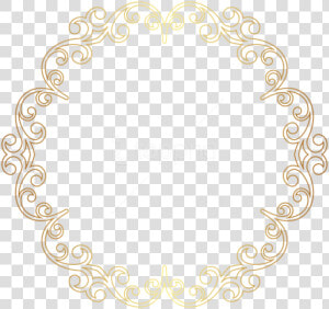 Circle Border Design Png   Golden Border Design  Transparent Png