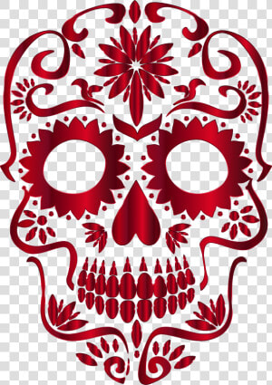 Transparent Skeliton Clipart   Sugar Skull Free Clip Art  HD Png Download