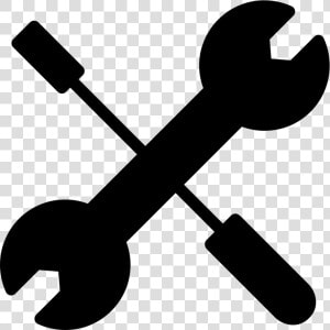 Crossed Reparation Tools   Wrench And Screwdriver Png  Transparent Png