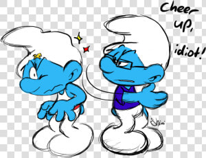 Happy Birthdaysmurf   Smurfs Cheer Up  HD Png Download