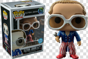 Elton John In Glitter Red  White And Blue Suit Us Exclusive   Sub Zero Chase Funko  HD Png Download
