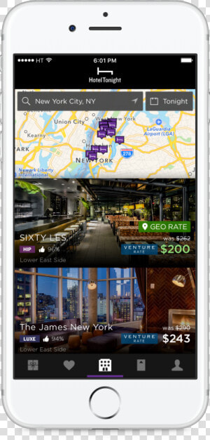 Capital One Hoteltonight App Deal   Smartphone  HD Png Download