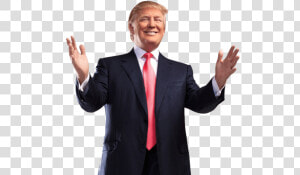 Happy Open Hands Trump   Full Body Donald Trump Png  Transparent Png