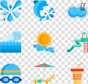 Frre Water Slide Png   Water Park Icon Vector  Transparent Png