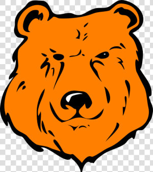 Orange Bear Clip Art At Clkercom Vector Online Royalty   Cartoon Grizzly Bear Face  HD Png Download