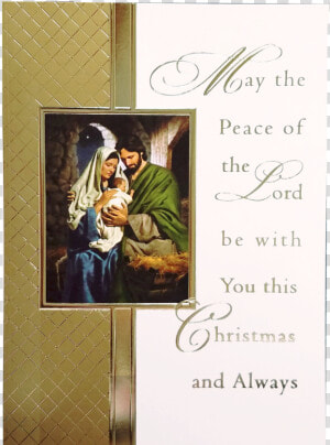 Holy Family Embossed Mass Card Christmas Box Of 25   Picture Frame  HD Png Download