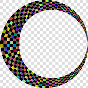 Checkerboard Crescent Moon Polyprismatic   Plate  HD Png Download