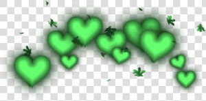 hearts  heart  green  neon  effect  freetoedit   Heart  HD Png Download