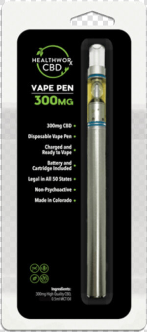 300mg Cbd Disposable Vape Pen By Healthworxcbd  HD Png Download