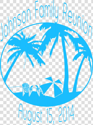 Photo Beach Reunion Front   Palm Tree Animated Black  HD Png Download