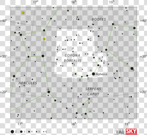Corona Borealis Constellation Region  HD Png Download