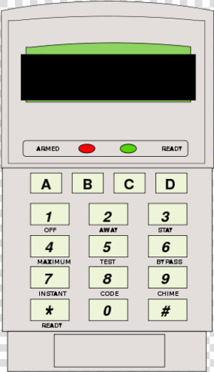 Teclado De Alarma   Machine  HD Png Download