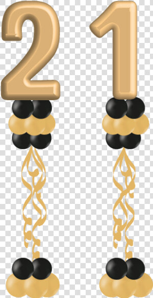 Number Balloon Pillars   Earrings  HD Png Download