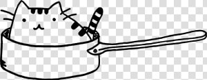 Cat In A Pan Clip Arts   Funny Cat Clip Art  HD Png Download