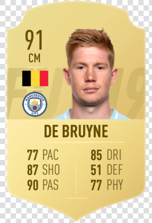 Transparent De Bruyne Png   De Bruyne Fifa 20 Rating  Png Download