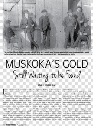 Muskoka S Gold Still Waiting To Be Found Article By   Vintage Advertisement  HD Png Download