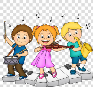Music For Kids  Art For Kids  Crafts For Kids  Clip   Kids Playing Musical Instruments Clipart  HD Png Download