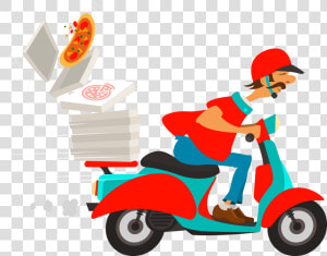 Restaurants Clipart Order Food   Pizza Delivery Delivery Man Png  Transparent Png