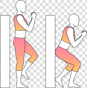 Exercise Clipart Squat Exercise   Illustration  HD Png Download