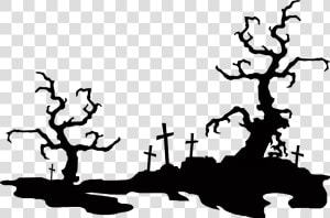 Horror Cemetery Png Download   Spooky Tree Clip Art  Transparent Png