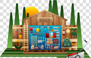 How To Clean Garden Tools   Tool Shed Clipart  HD Png Download