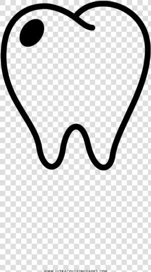 Tooth Coloring Page   Diente Pequeño Para Dibujar  HD Png Download